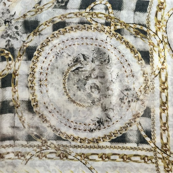 SOLD Balmain Modal & Cashmere Square Scarf/Shawl - Picture 5 of 9